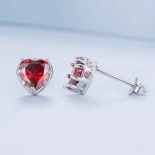 Valoré Birthstone Heart Stud Earrings