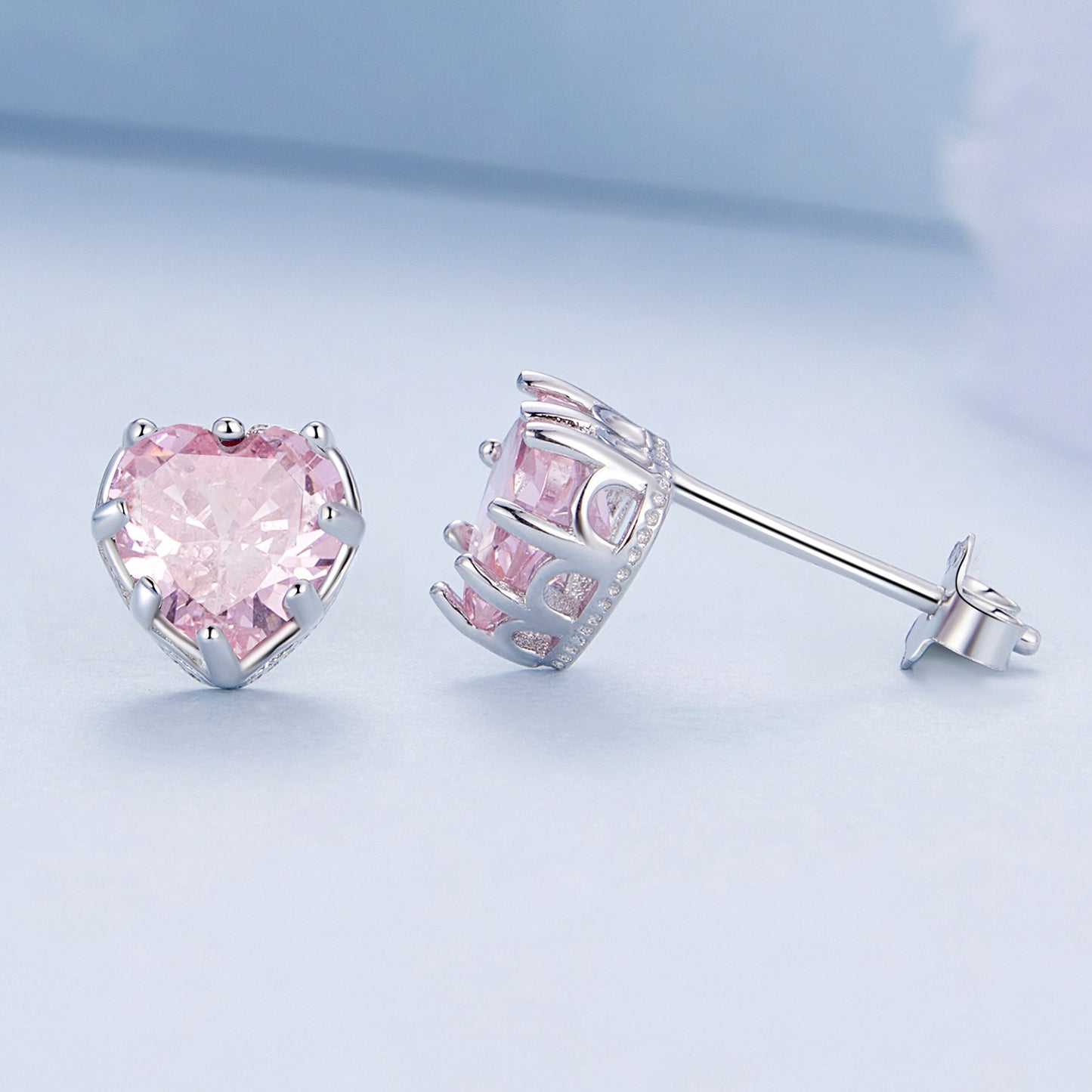 Valoré Birthstone Heart Stud Earrings