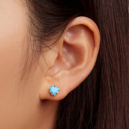 Valoré Birthstone Heart Stud Earrings