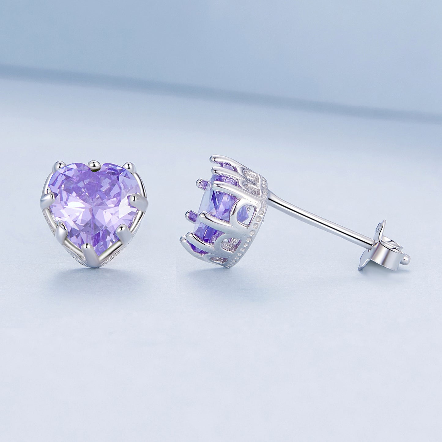 Valoré Birthstone Heart Stud Earrings