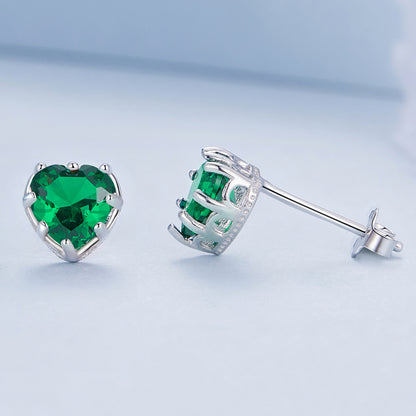 Valoré Birthstone Heart Stud Earrings