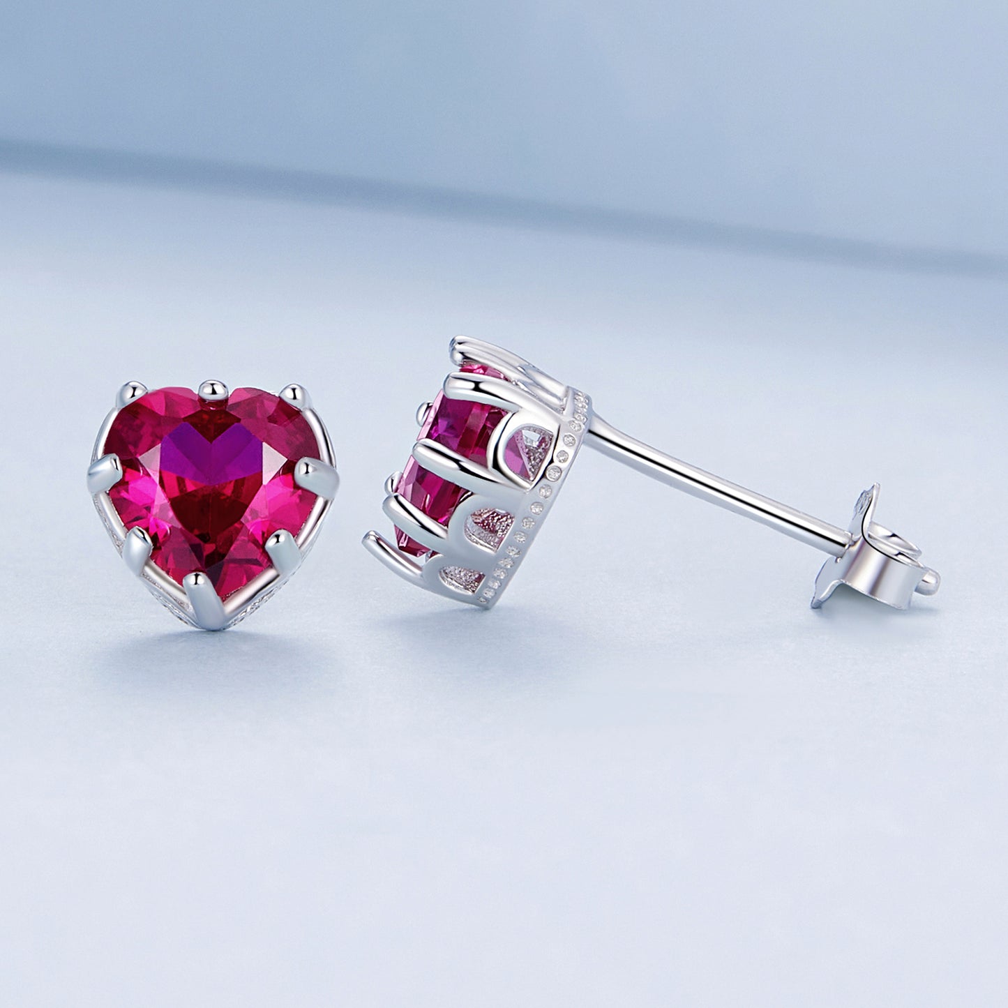 Valoré Birthstone Heart Stud Earrings