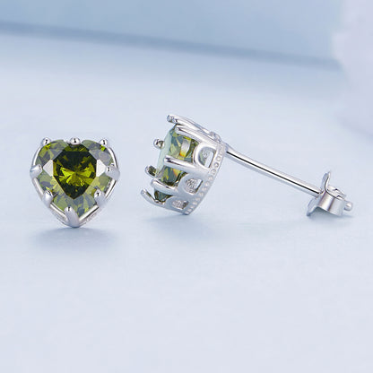 Valoré Birthstone Heart Stud Earrings