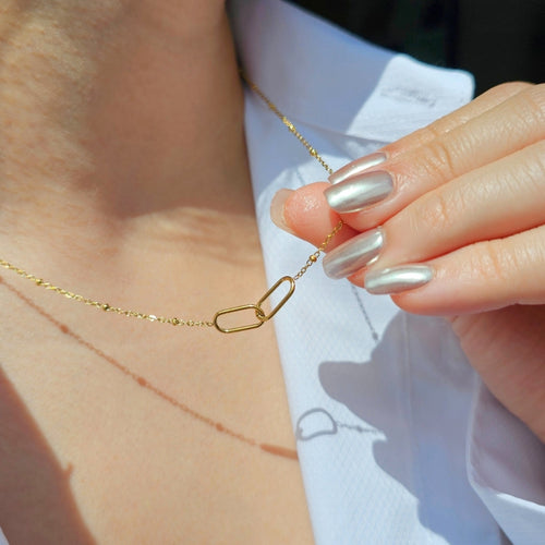 Valoré Infinity Paperclip Necklace