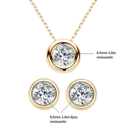 Valoré 18K Moissanite Pendant & Earrings Gift Set