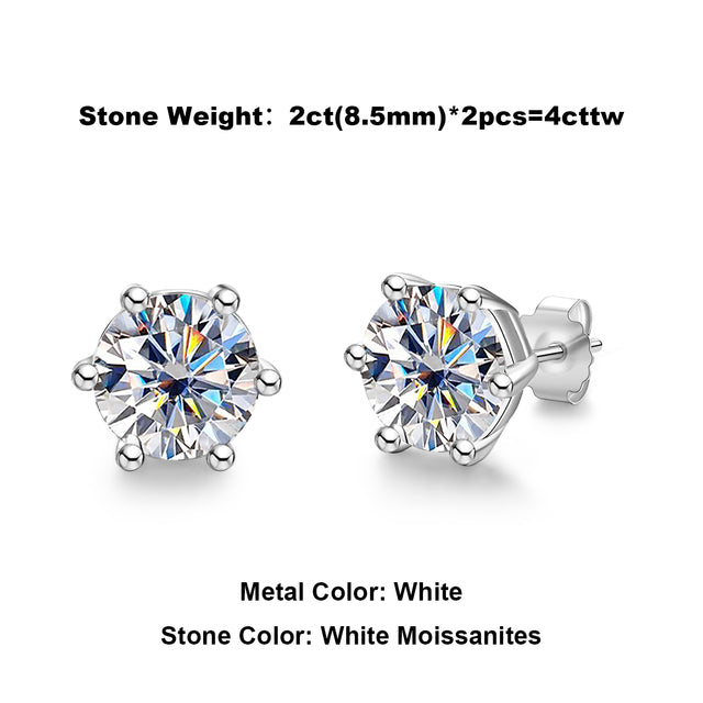 Valoré Brilliant Moissanite Stud Earrings