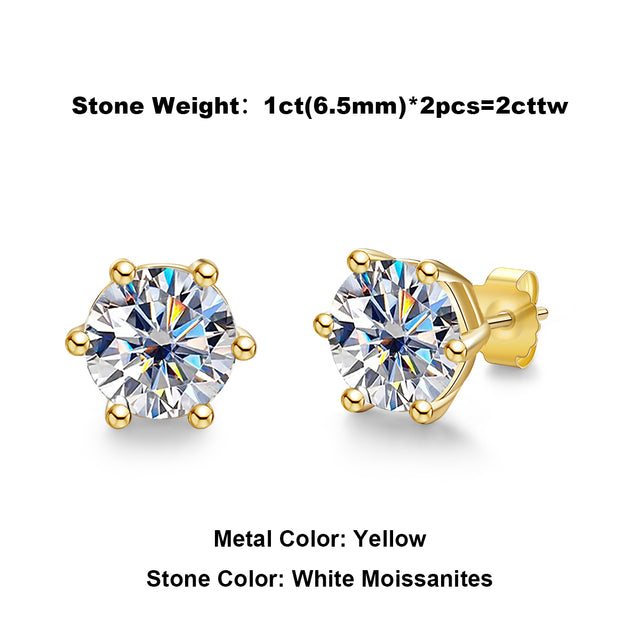 Valoré Brilliant Moissanite Stud Earrings