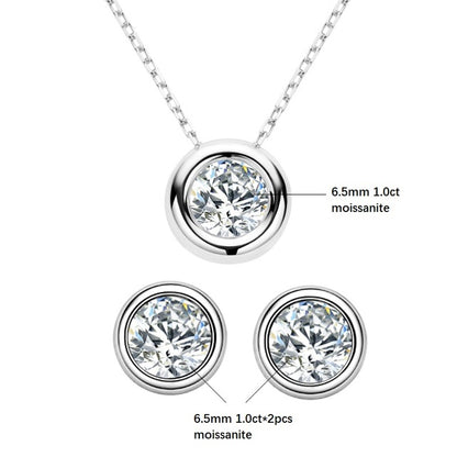 Valoré 18K Moissanite Pendant & Earrings Gift Set